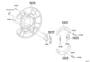 Parking Brake Shoe 46530-50041 for Toyota MIRAI