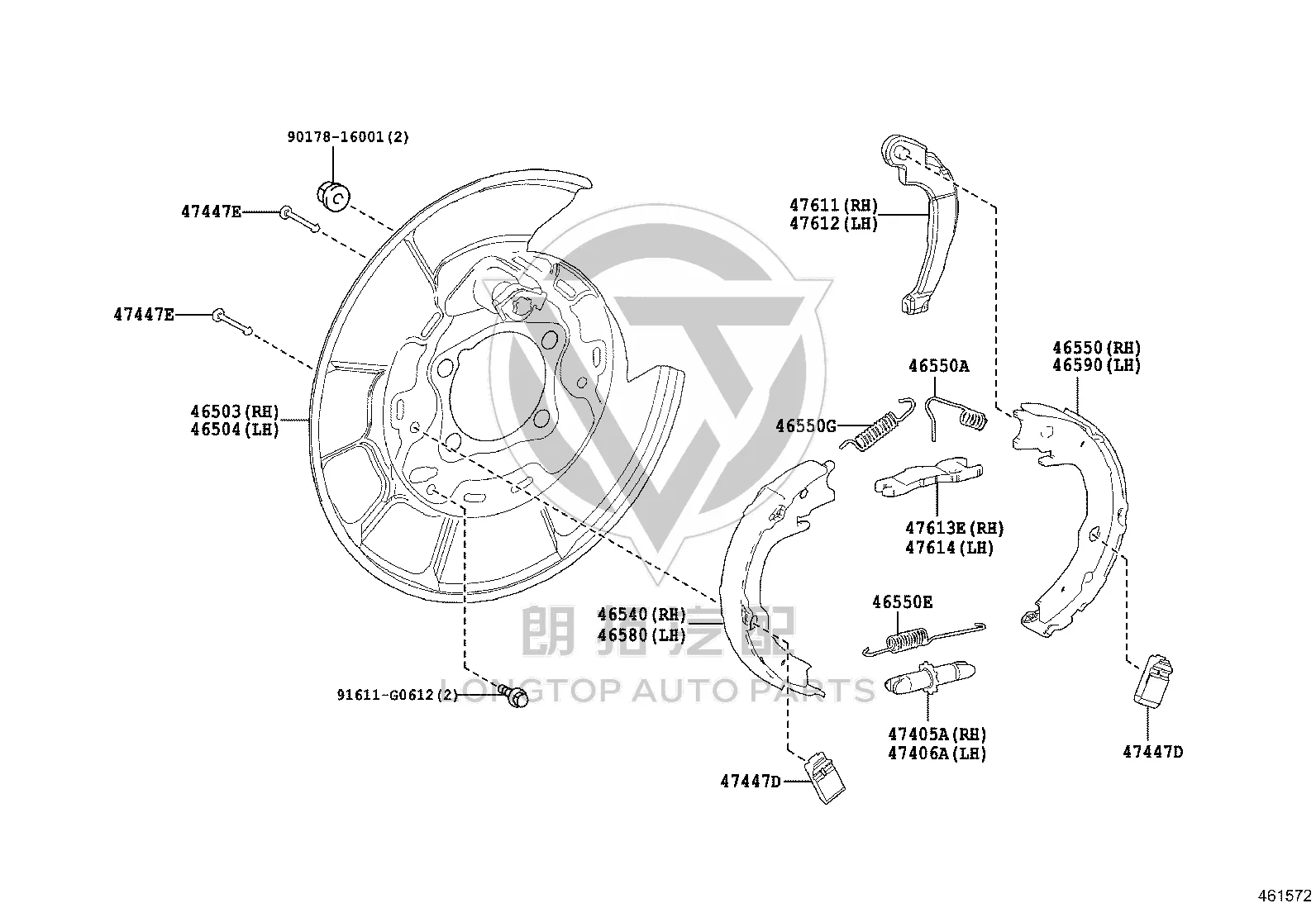 Parking Brake Pad 46540-42010 for Toyota RAV4