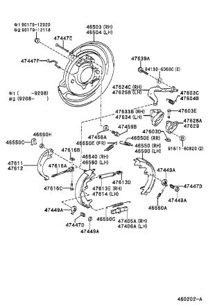 Parking Brake Shoe 46550-60060 for Toyota Land Cruiser