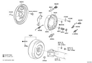 Parking Brake Shoe Strut 46612-36060 for Toyota Coaster
