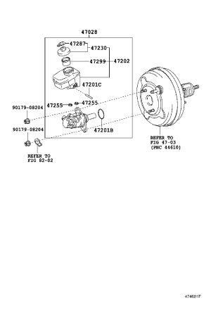 Master Brake Cylinder 47028-30030 for Toyota Crown