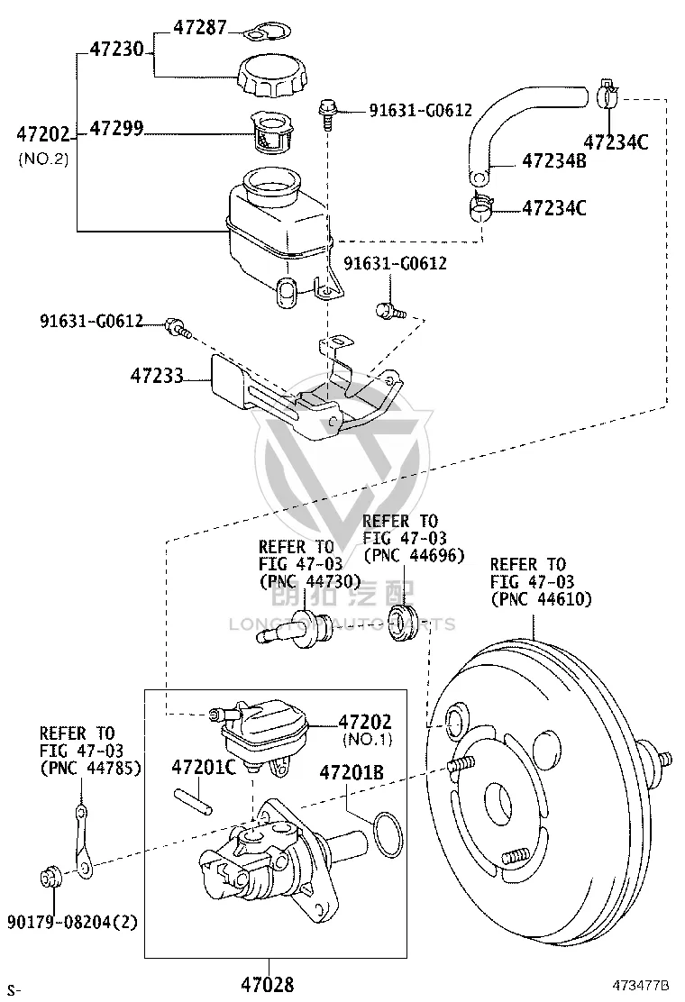 Brake Master Cylinder 47028-48021 for Lexus RX300