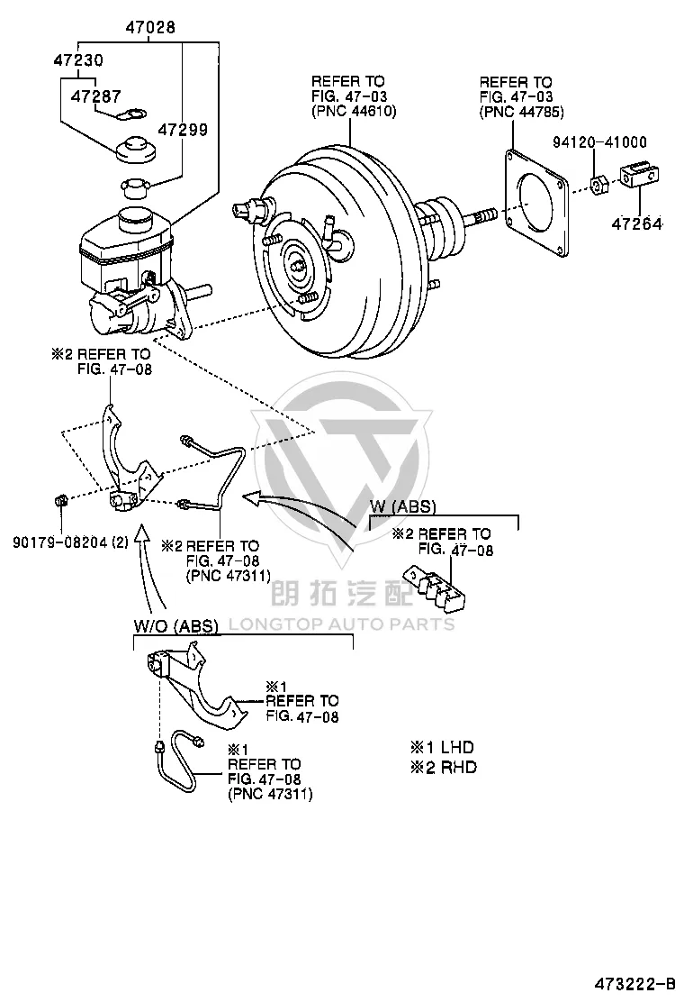 Master Brake Cylinder 47028-60020 for Toyota Land Cruiser Prado