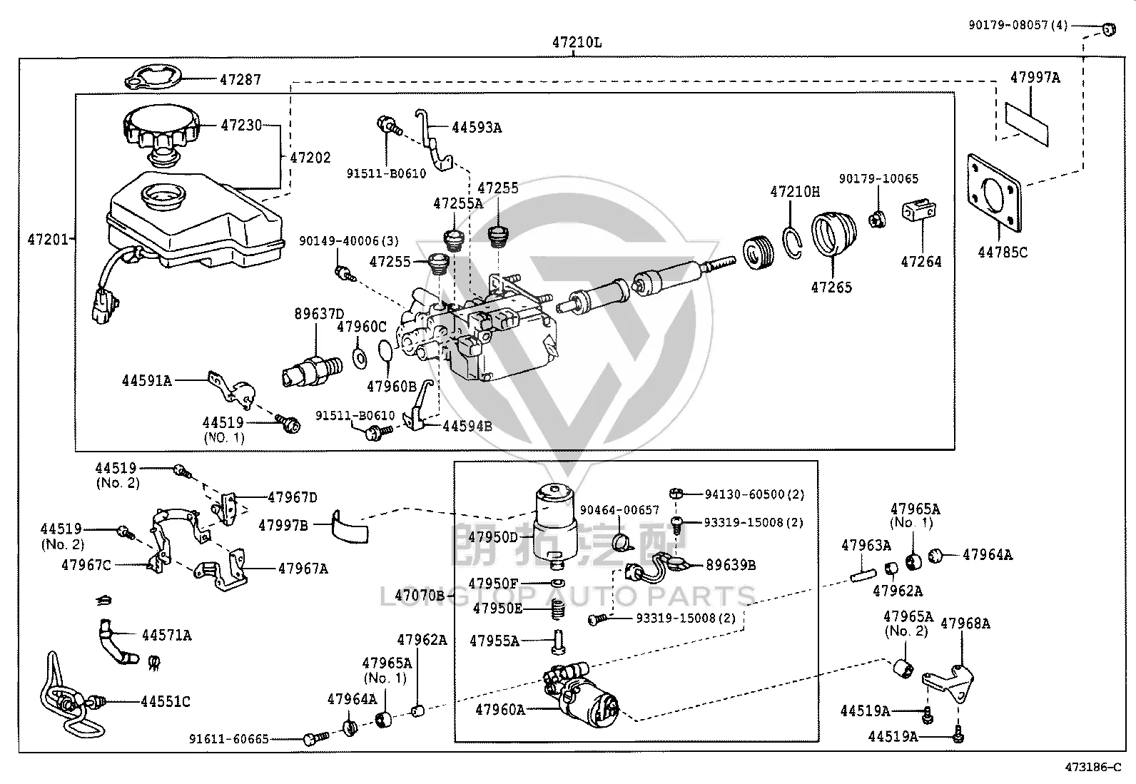 Brake Master Cylinder 47050-60081 for Toyota 4Runner