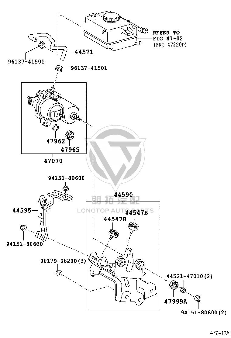 Brake Booster Pump 47070-12020 for Toyota Corolla