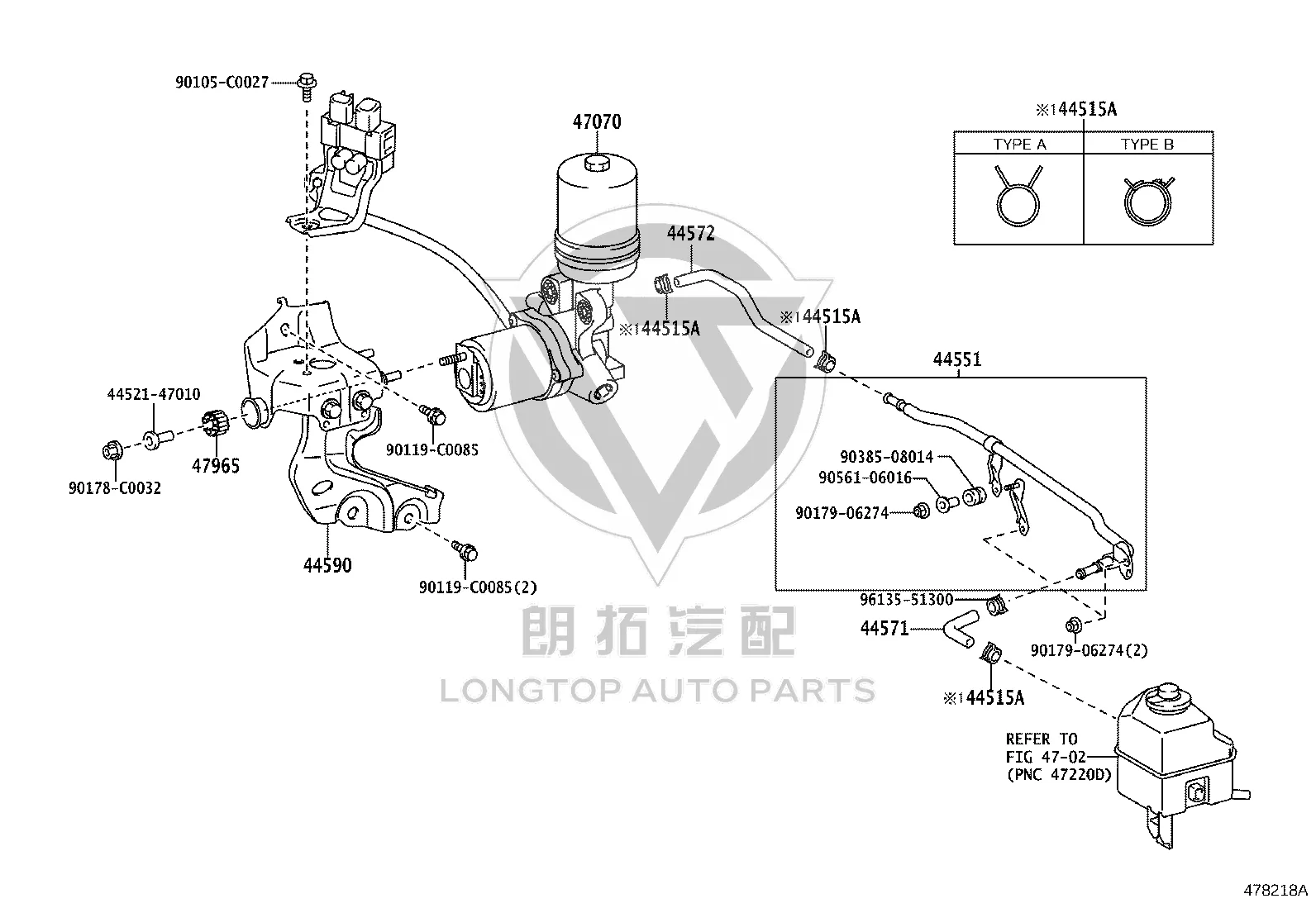 Brake Booster Supercharger Pump 47070-33020 for Toyota Camry