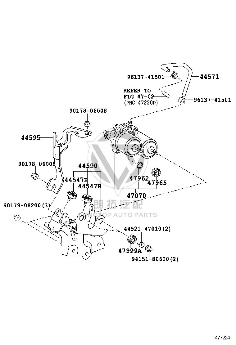 Brake Booster Pressure Pump 47070-47060 for Toyota Prius