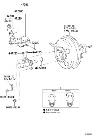 Master brake cylinder 47201-02840 for Toyota Corolla
