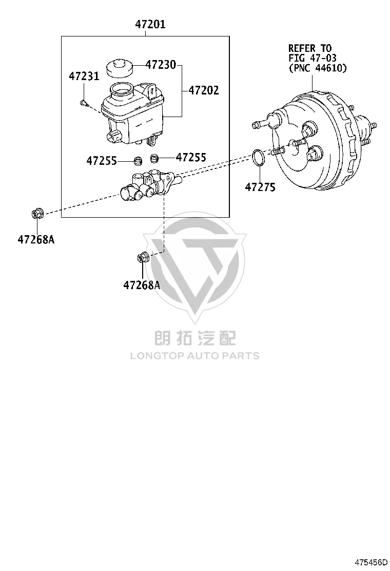 Brake Master Cylinder 47201-0C071 for Toyota Tundra