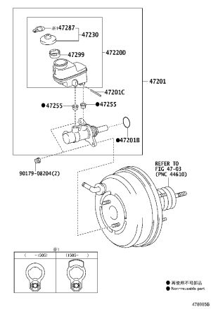 Brake Master Cylinder 47201-0R110 for Toyota RAV4