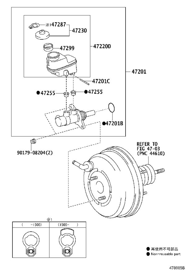 Brake Master Cylinder 47201-0R110 for Toyota RAV4