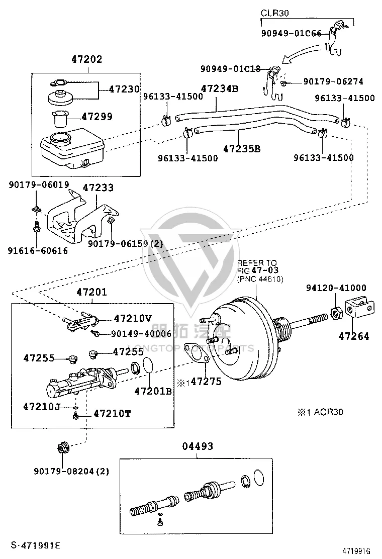 Brake Master Cylinder 47201-28630 for Toyota Previa
