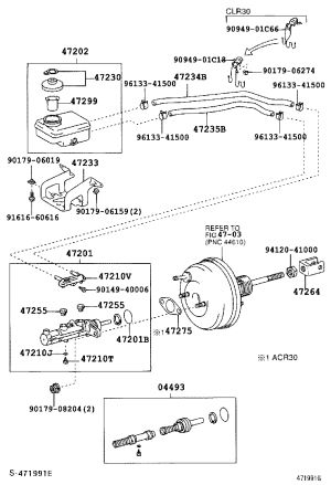 Brake Master Cylinder 47201-28630 for Toyota Previa
