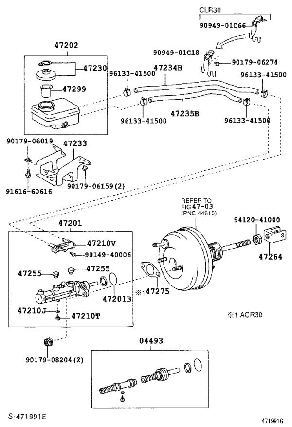 Brake Master Cylinder 47201-28630 for Toyota Previa