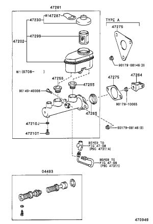 Brake Master Cylinder 47201-33030 for Toyota Camry