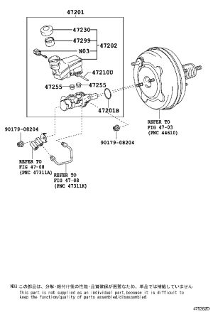 Brake Master Cylinder 47201-33481 for Toyota Camry