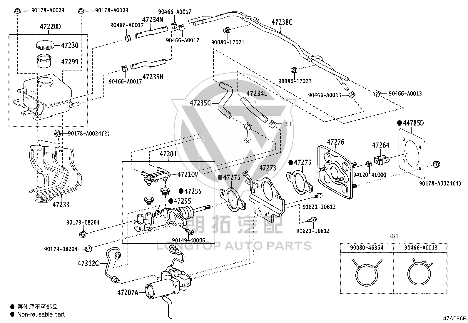 Brake Booster 47207-48070 for Toyota Highlander