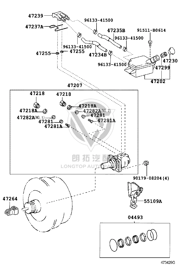 Brake Master Cylinder 47207-37060 for Toyota Coaster