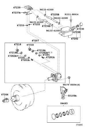 Brake Master Cylinder 47207-37060 for Toyota Coaster