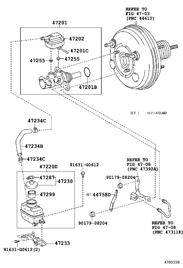 Brake Fluid Reservoir 47220-0E050 for Toyota Highlander