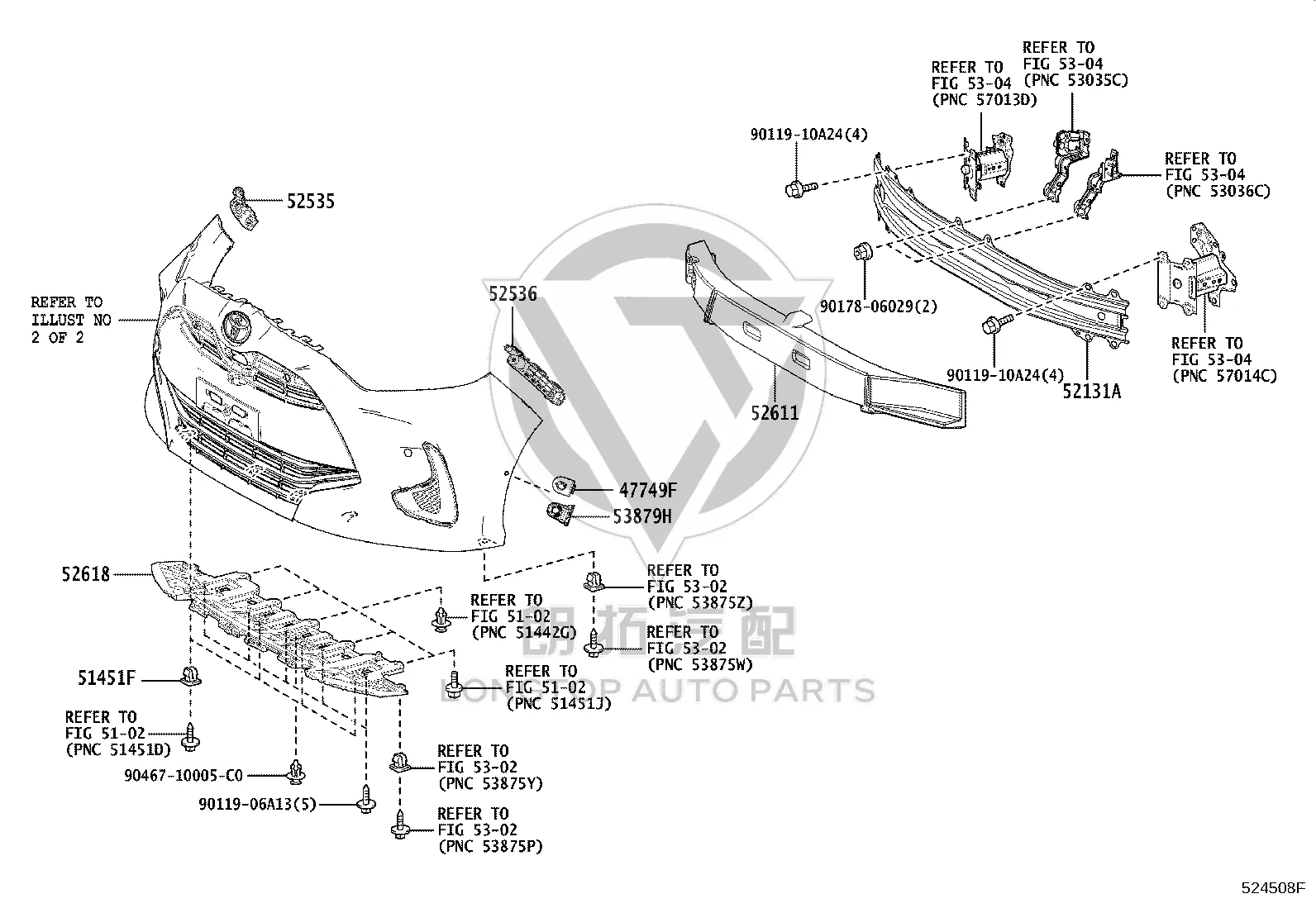 Buckle 53879-33030 for Toyota ALPHARD
