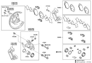 Rear Brake Caliper Bracket 47821-12151 for Toyota Corolla