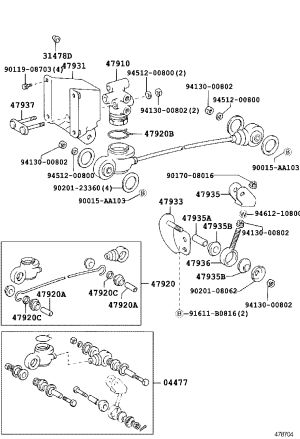 Brake Distribution Valve 47910-36191 for Toyota Coaster