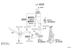 Front Suspension Assembly (Right) 48010-50390 for Lexus LS500