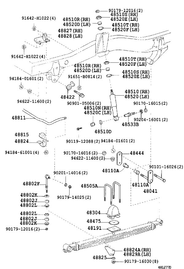 Front Stabilizer Bar 48811-36080 for Toyota Coaster