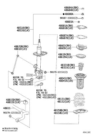 Front Stabilizer Bar Bushing 48815-58021 for Toyota Alphard