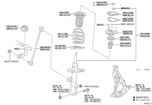 Front Shock Absorber Left 48520-80680 for Lexus LM350