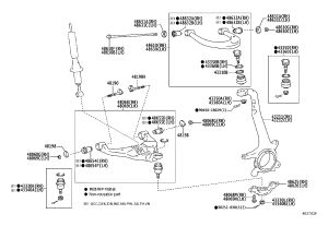 Front Lower Control Arm Right 48068-0K040 for Toyota FORTUNER
