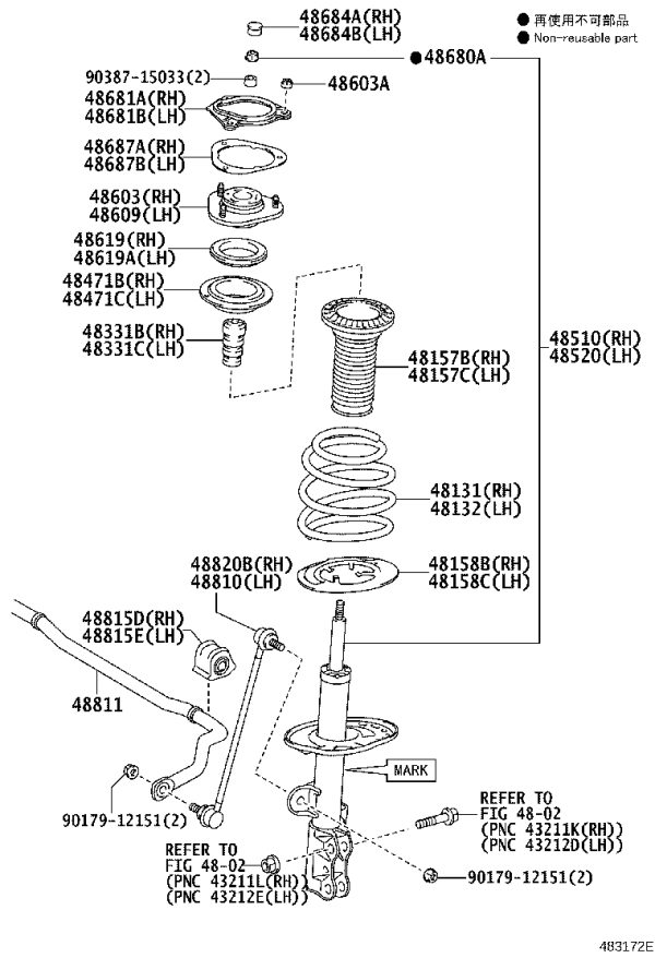 Front Shock Absorber Coil Spring 48131-28B80 for Toyota Previa