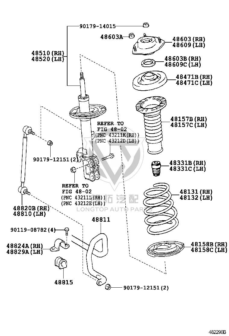 Front Shock Absorber Dust Cover 48157-33072 for Toyota Camry