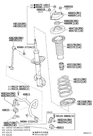 Front Shock Absorber Dust Cover 48157-08020 for Toyota Sienna
