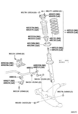 Front Shock Absorber Core (Left) 48520-09E31 for Toyota Crown