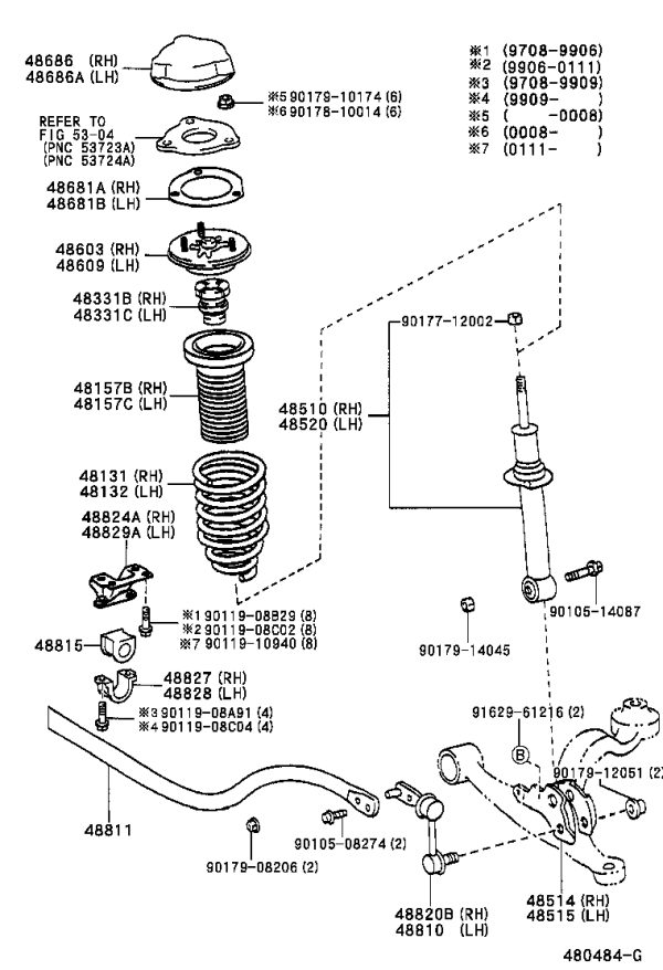 Front Shock Absorber Top Mount 48609-30050 for Toyota Aristo