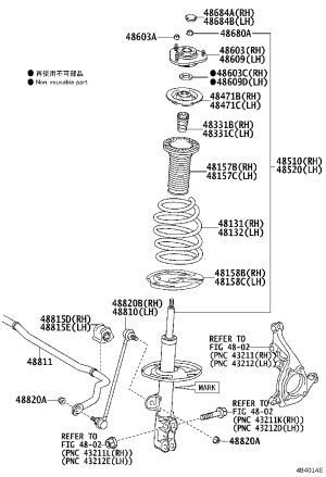 Front Shock Absorber Top Mount Rubber 48609-02270 for Toyota Corolla