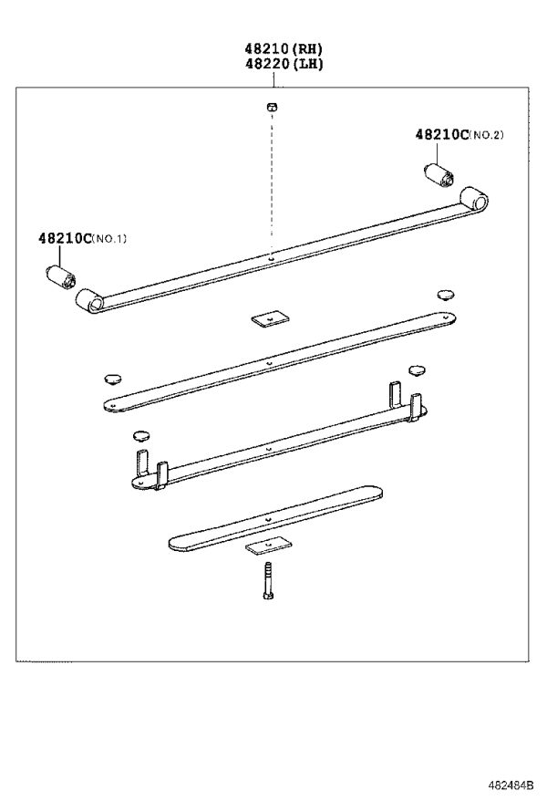 Left Rear Spring Assembly 48220-0C282 for Toyota Tundra