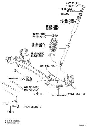 Rear Shock Absorber Coil Spring 48231-58080 for Toyota Alphard