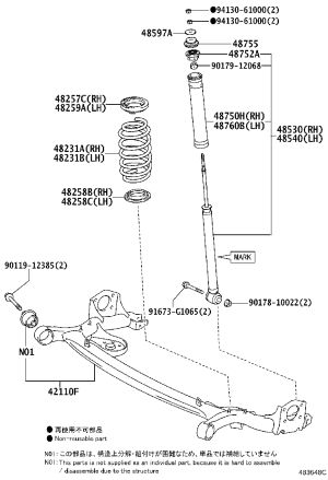 Rear Shock Absorber Spring Insulator 48258-52030 for Toyota RACTIS