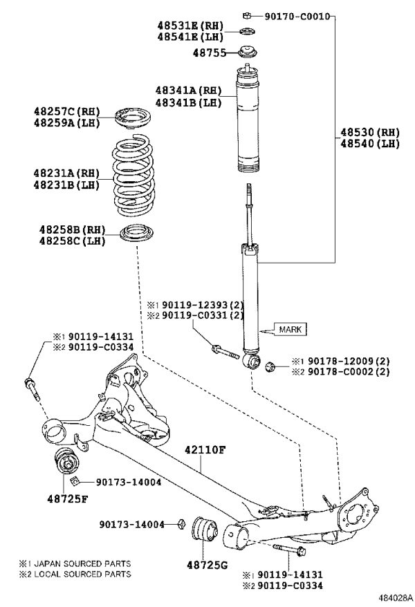 Rear Shock Absorber Top Rubber 48755-02140 for Toyota Levin