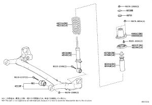 Rear Shock Absorber No. 1 Cushion Washer 90948-03021 for Toyota Avensis
