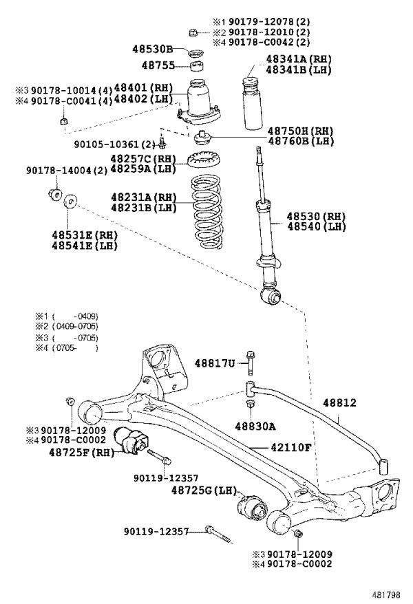 Rear Shock Absorber Top Rubber 48401-02030 for Toyota Corolla