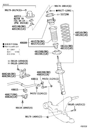 Front Shock Absorber Buffer Block 48680-30300 for Toyota Mark X