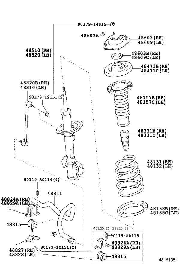 Front Shock Absorber Top Mount 48609-08020 for Toyota Sienna