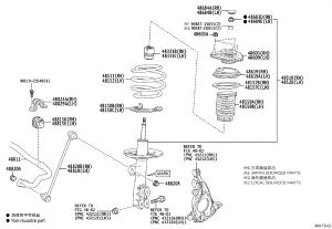 Front Shock Absorber Core (Right) 48510-F9080 for Toyota C-HR