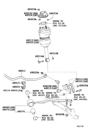 Support Rod Cushion 48674-40051 for Toyota Century