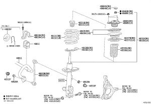 Left Strut Mounting Bearing 48619-42040 for Toyota BZ4X