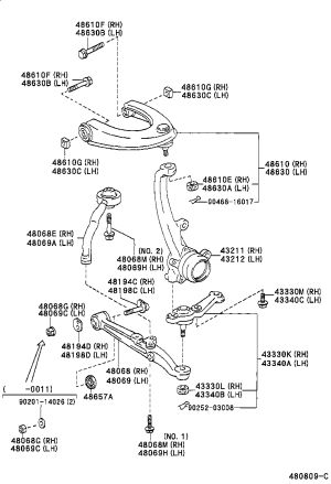 Front Lower Control Arm Left 48670-53010 for Toyota ALTEZZA